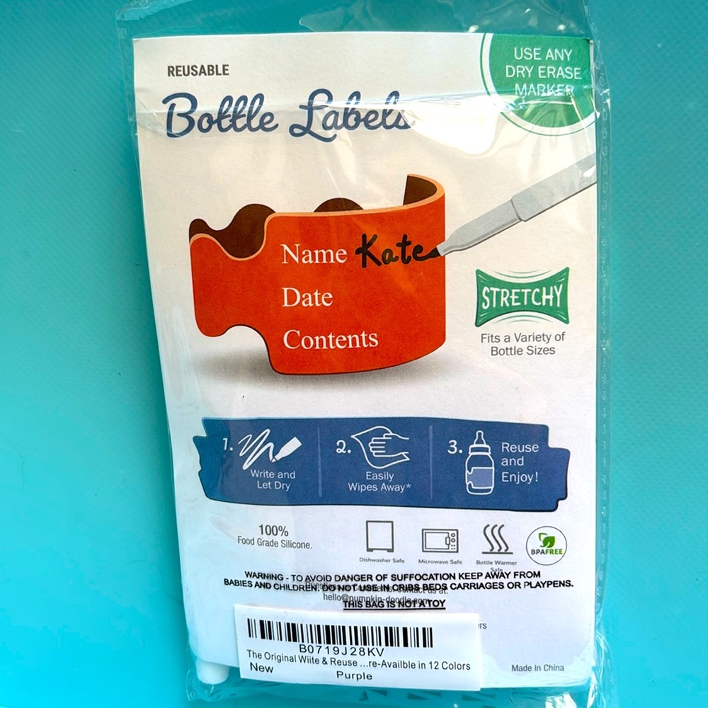 🛍️ NIB Reusable Bottle Labels